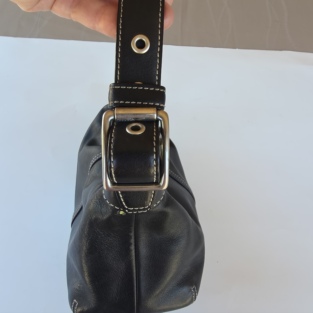 SOLD Coach 9564 Legacy Demi Hobo Black Leather Vintage Shoulder Bag in EUC - Picture 8 of 9